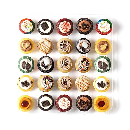 Baked by Melissa Cupcakes - Latest & Greatest - Assorted Bite-Size Cupcakes - 12 Flavors Include: Red Velvet, Triple Chocolate, Cookie Dough & More
