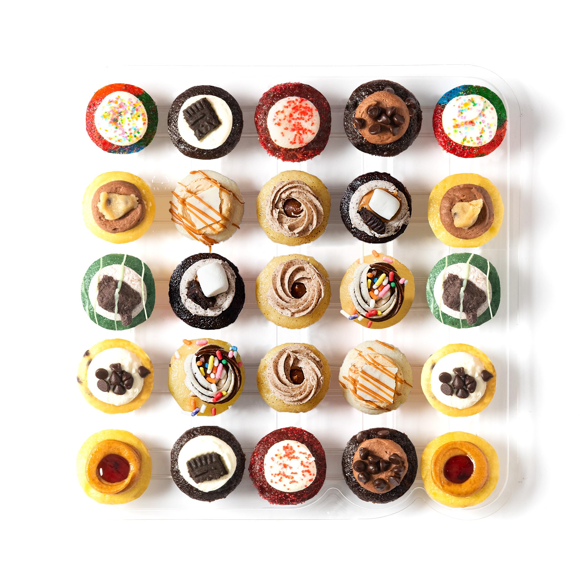 Baked by Melissa Cupcakes - Latest & Greatest - Assorted Bite-Size Cupcakes - 12 Flavors Include: Red Velvet, Triple Chocolate, Cookie Dough & More