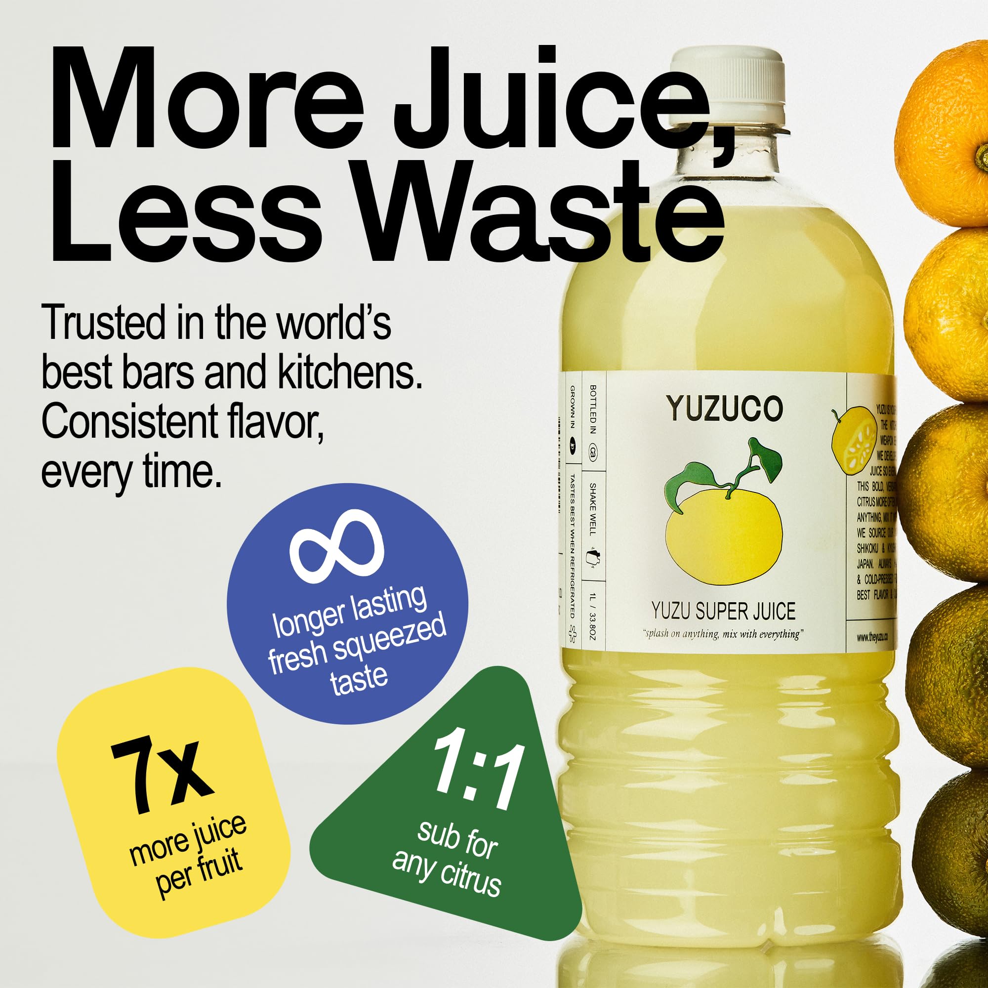 YUZUCO Yuzu super juice (13 Ounces, Pack of 1) - Award-Winning Japanese Yuzu Juice Blend with Lively Citrus Notes, Crafted Specifically for Cocktails