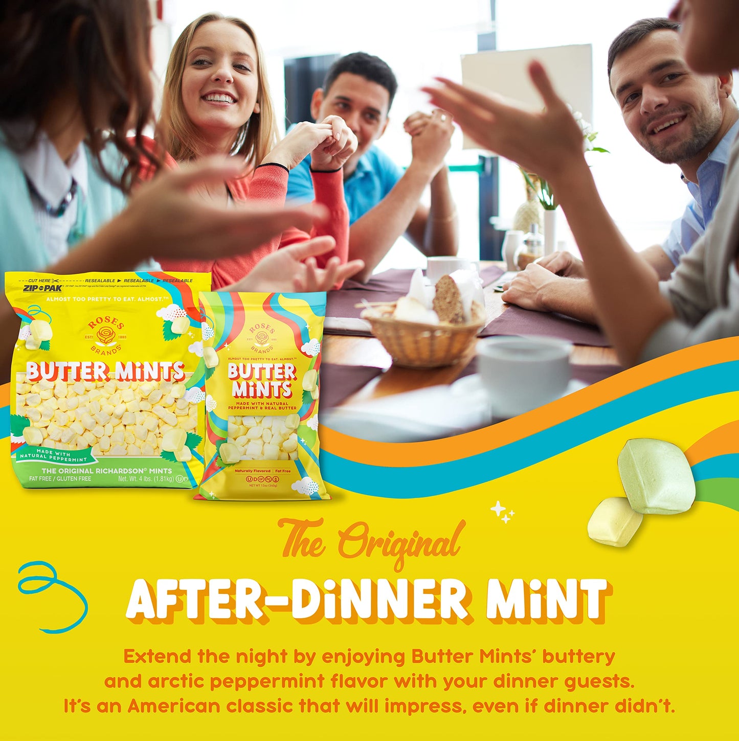 Roses Brands - Butter Mints - 4 lbs (1-Pack)