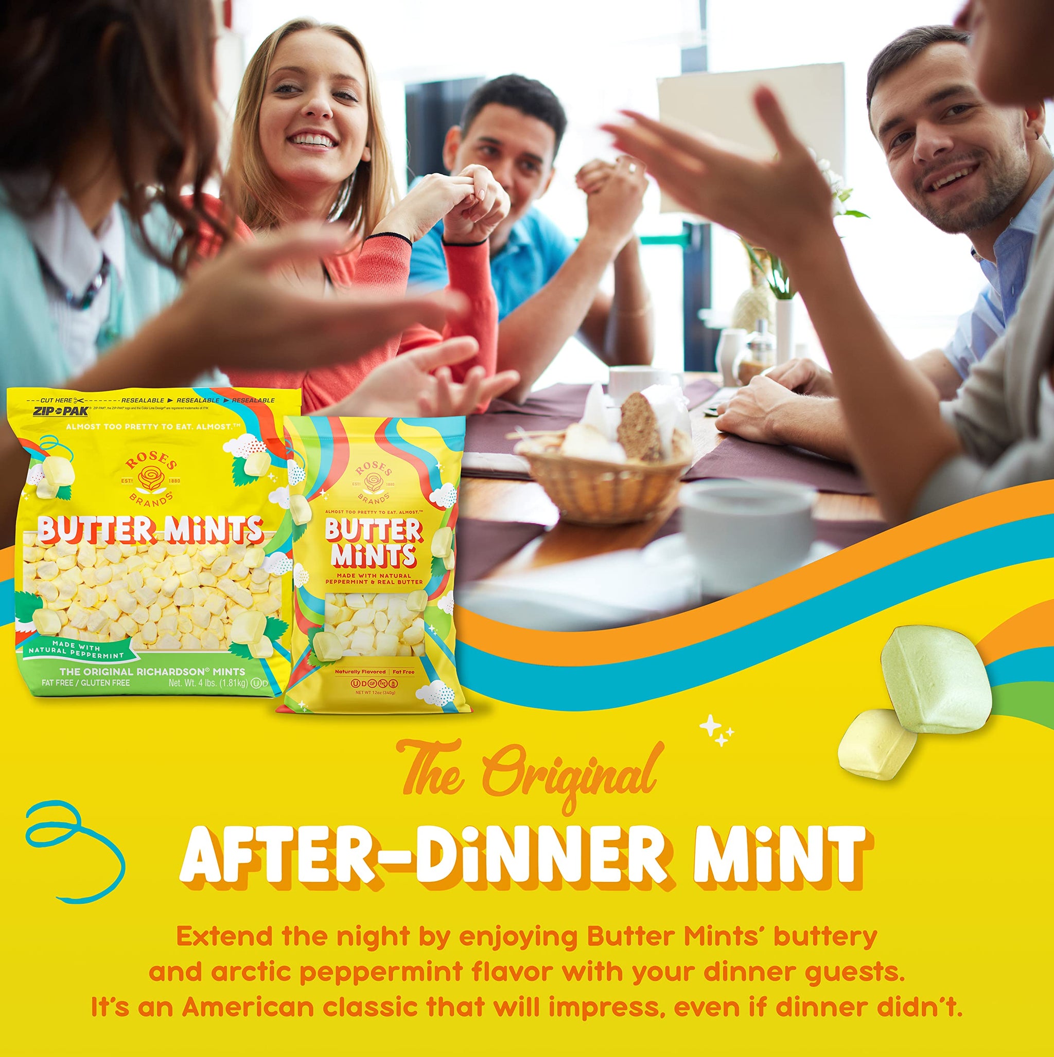 Roses Brands - Butter Mints - 4 lbs (1-Pack)