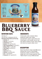Beast Feast Maine Blueberry BBQ Sauce, Made with Maine Blueberries, Tomato Paste, Molasses, Apple Cider Vinegar