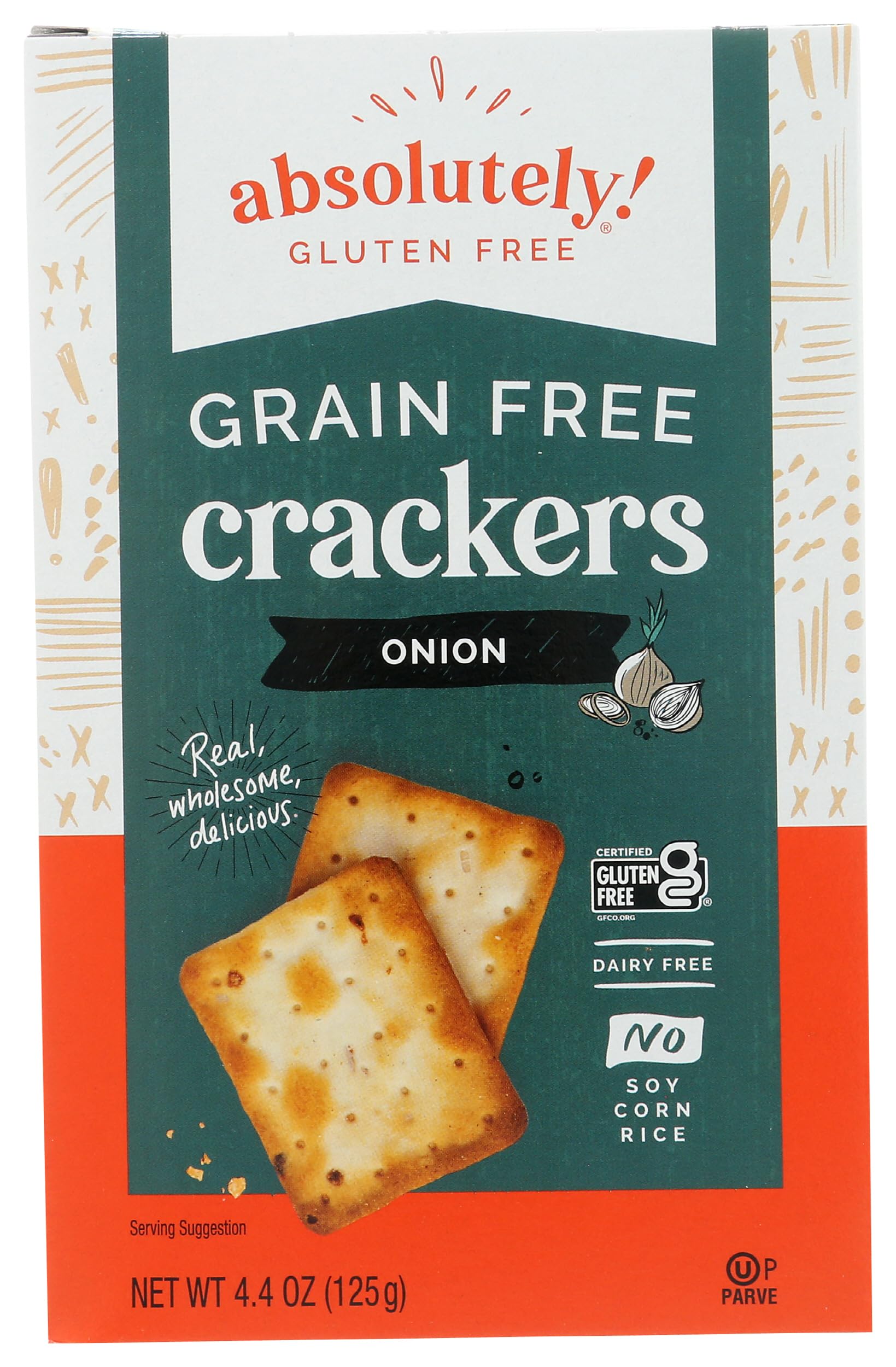 Absolutely Gluten Free Cracker Gf Tstd Onion, 4.4-Ounce