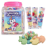 50 Unicorn Candy Bracelets, Individually Wrapped Candy Jewelry for your Unicorn Themed Party, Bulk Candy Perfect for Goody Bags, Party Favors
