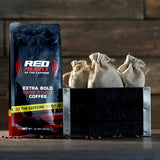 Red Alert Extra Strong Ground Coffee, 10 Oz, Bold and Intense Flavor, High Caffeine for Extra Energy, Perfect for a Powerful Morning Boost