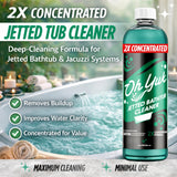 Oh Yuk Jetted Tub Cleaner 2X Concentrated - Deep Cleaning Jetted Bathtub & Jacuzzi Cleaner for Tub Systems with Jets - Removes Buildup - 16 fl oz