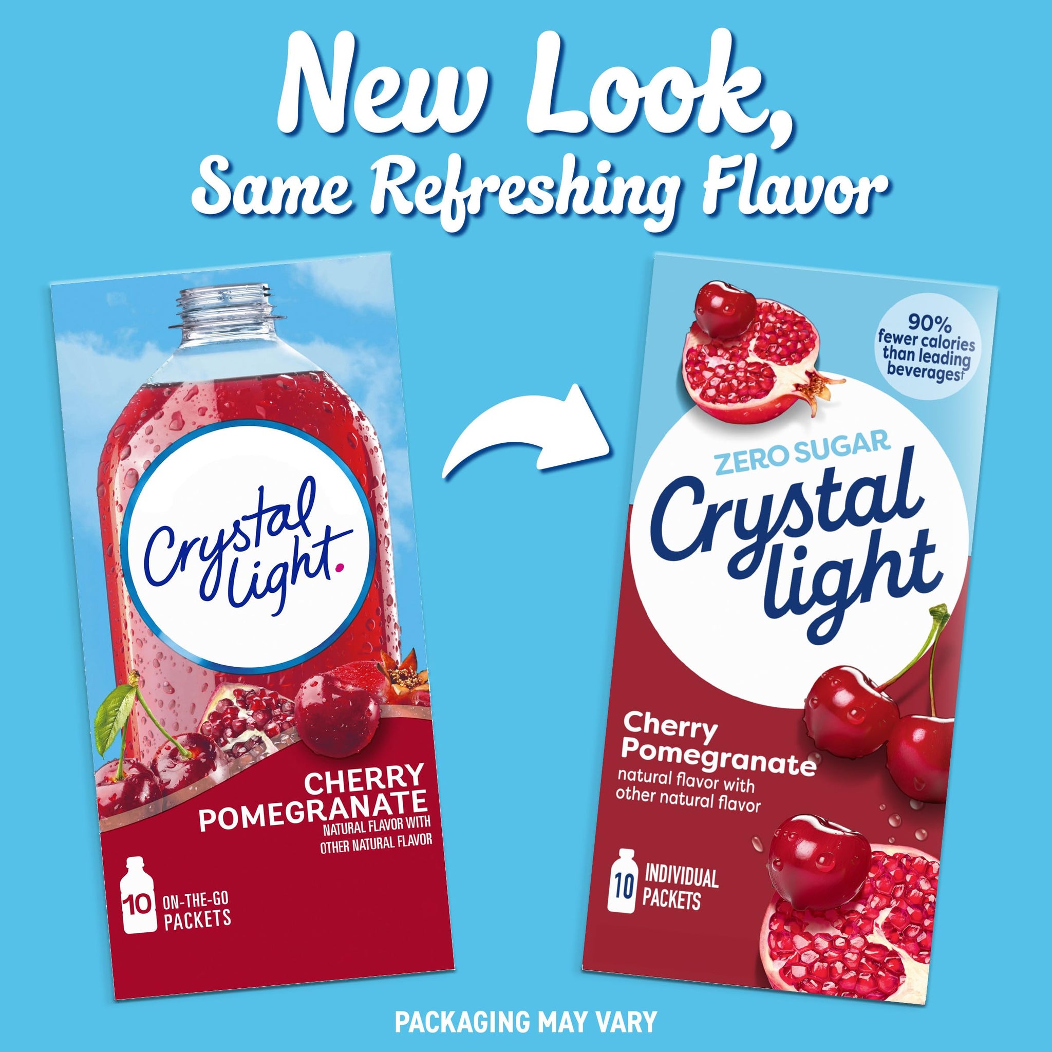 Crystal Light Drink Mix, 120 Packets, for Convenient On-the-Go Flavorful Hydration, Naturally Flavored Cherry Pomegranate with other natural flavor