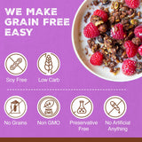 Paleonola Chocolate Fix Grain Free Granola, 10 Oz Resealable Bag (Pack of 1) - Grainless Paleo Granola Blended w/Dried Cranberries & Coconut, Organic