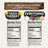 Keto Combo Herb, Spice and Seasoning Gift Set, Pack of 2 - Everything, Taco Tuesday - Premium All Natural & Healthy Spice Blend - Chicken, Beef