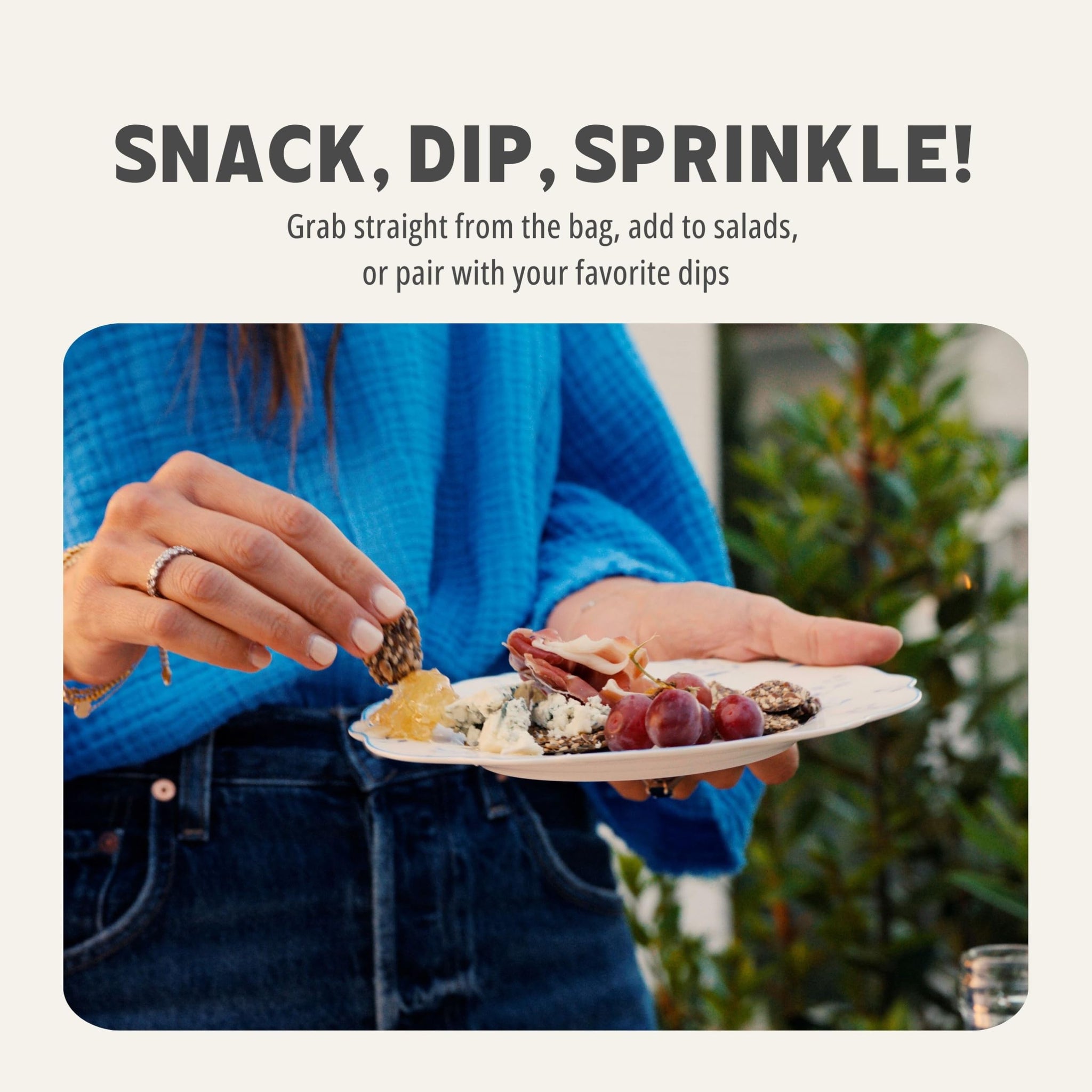 Ella’s Flats Minis - Everything (3 Pack) - Superfood seed crackers - Bold & savory - Just seeds, no fillers - 6g protein, 5g fiber, low carb