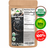 Black Cumin Seed 1lb (16Oz) (Bulk Nigella Sativa): 100% USDA Certified ORGANIC Bulk Egyptian (Black Caraway) - AKA Nigella or Kalonji, by U.S