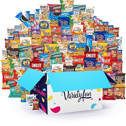 Variety Fun Office Snacks (240 Count) - Bulk Assortment - Over 20 Pounds of Chips Cookies & Candy