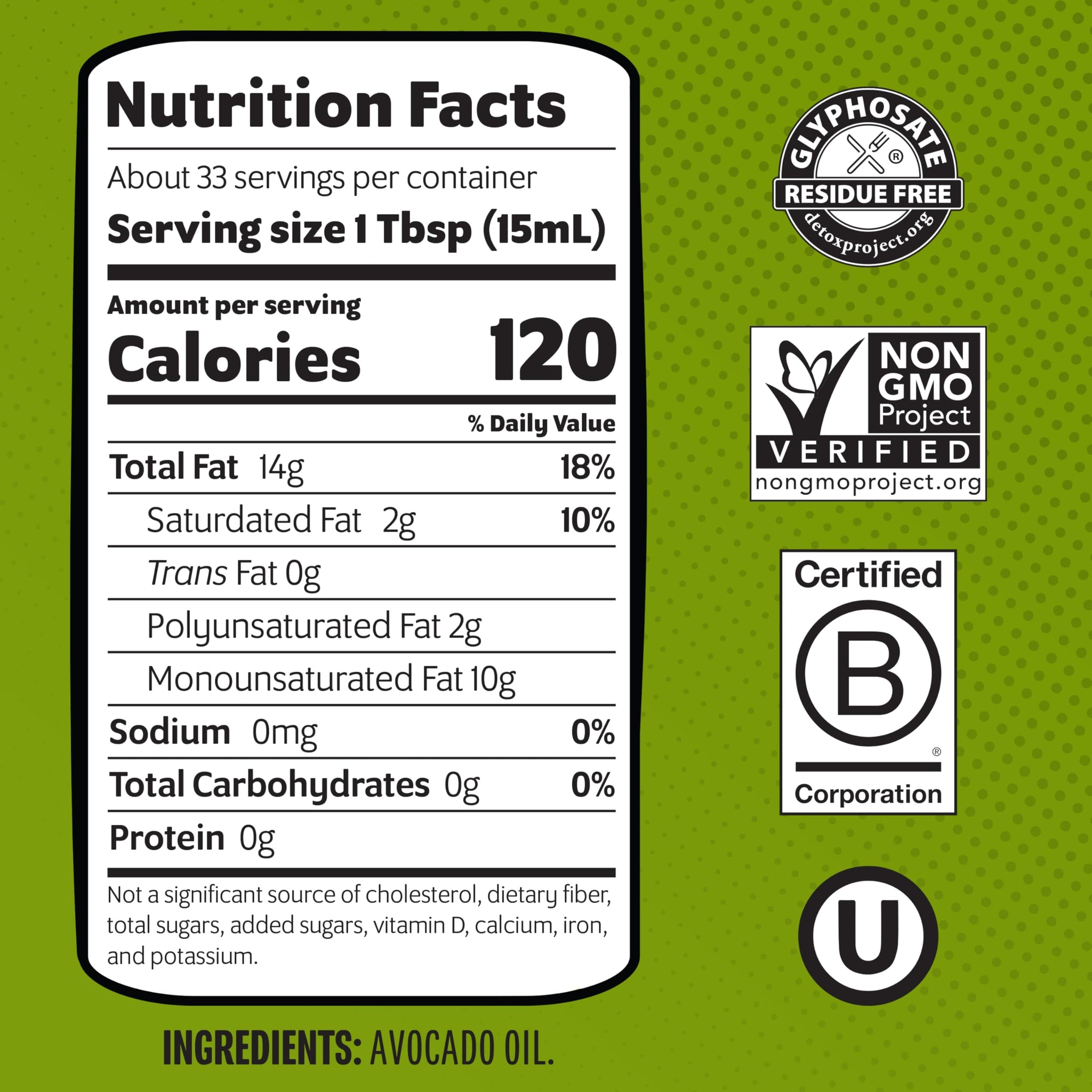 Chosen Foods Avocado Oil, 16.9 Fl Oz - All Purpose Cooking Oil made from 100% Pure Avocados - Non-GMO, Gluten-Free, Keto Friendly, Glyphosate Free - 500mL (Pack Of 1)