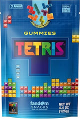 Fandom Snacks TETRIS™ Gummies, 4.4 oz - Officially Licensed TETRIS Candy, 7 Natural Flavors, Made with 20% Fruit Juice Concentrate, Tetrimino Shapes
