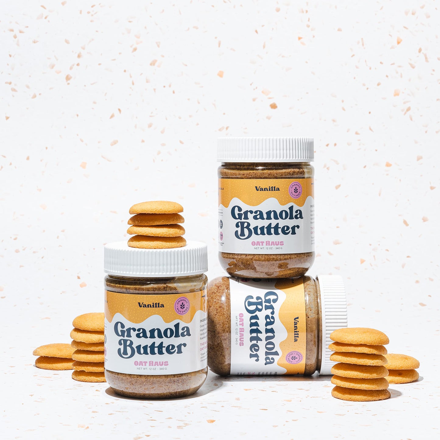 Oat Haus Organic Variety Granola Butter | Original, Chocolate, Vanilla, Blueberry | Peanut-free, Almond (Tree-Nut) Free, & School-Safe | Sunflower