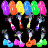 CHOOHC 48 Pack Easter Basket Fillers Set - 24 Fillable Plastic Egg