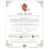 The Good Village Co. Take Heart Loose Leaf Herbal Tea, Caffeine Free Botanical Blend with Rose, Hibiscus & Mild Botanicals, 5 oz, Approx. 50 Servings