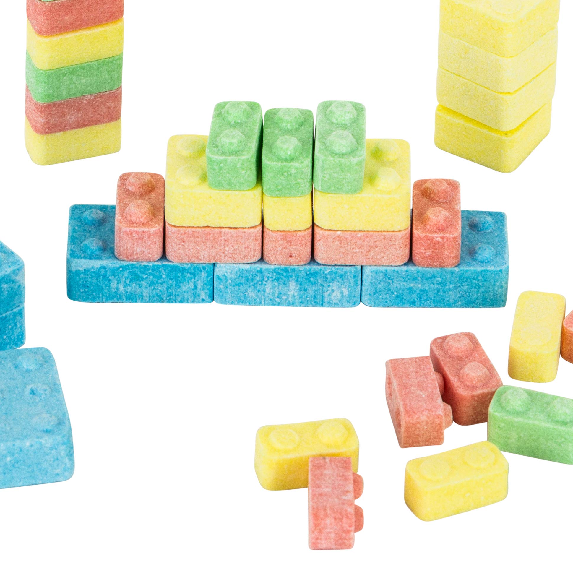 Dee Best Candy Bricks Building Brick Candy Assortment - 18 Party Favor Bags Assorted Fruit Flavors Fun for All Ages Make Your Event Sweet with These