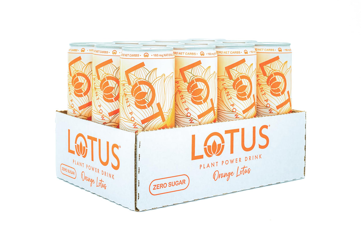 Orange Lotus Mango Mandarin Plant Power® Zero Sugar 160 mg 12 Pk 12 oz Cans