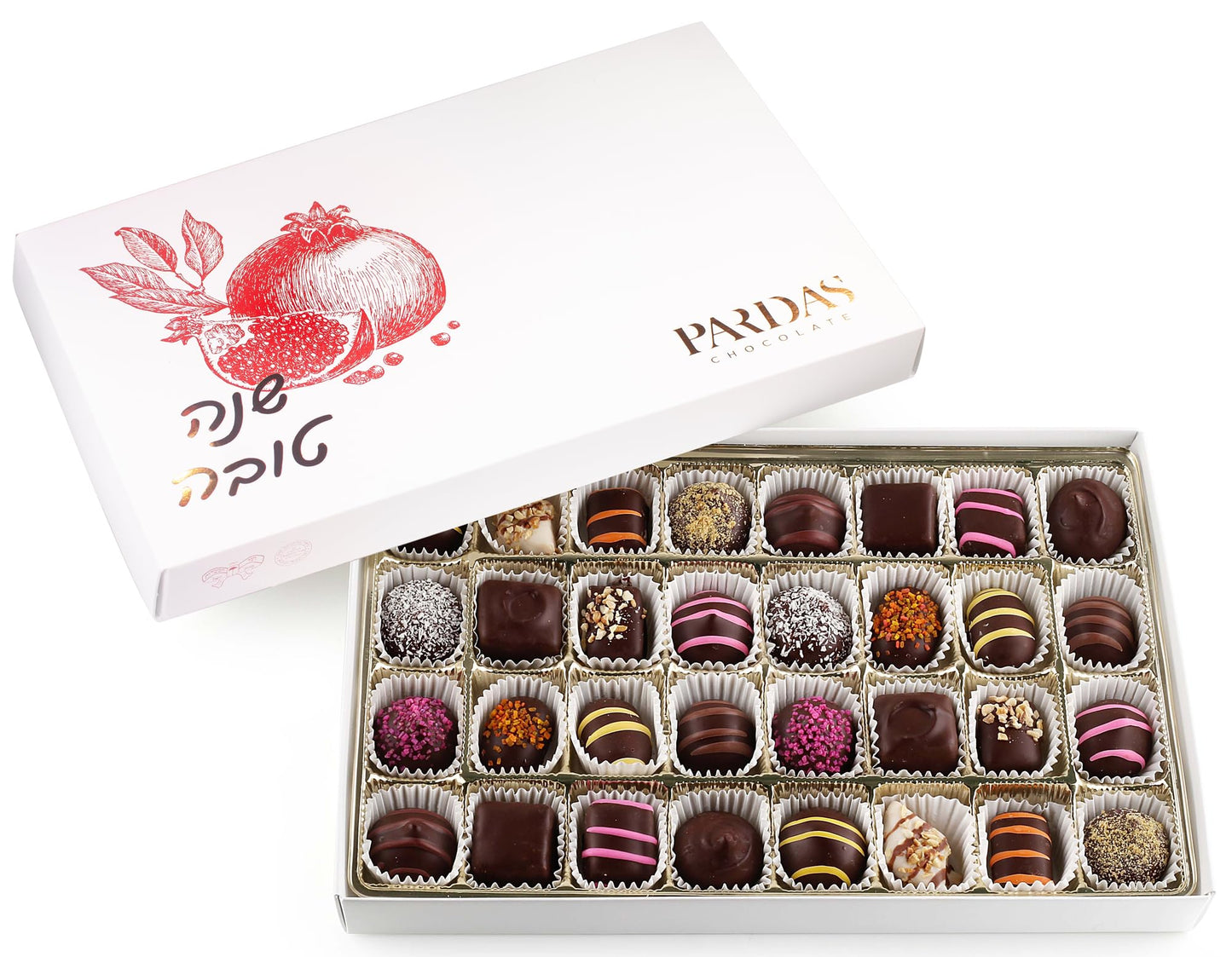 Rosh Hashanah Chocolate Gift Box - Certified Kosher Pareve, Ideal Shana Tova gift for Families or corporate gifting, Premium Boxed Chocolate Set