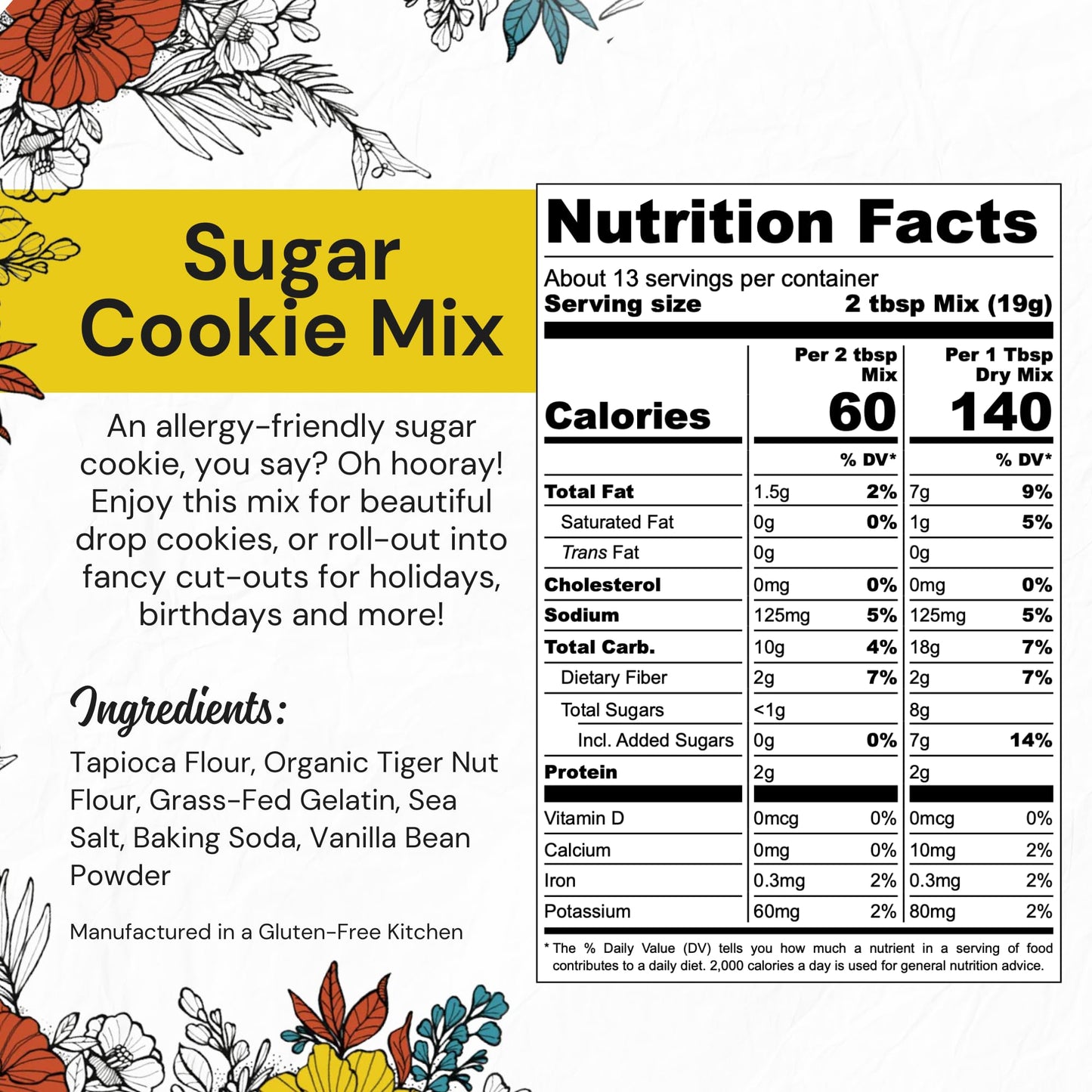 eat G.A.N.G.S.T.E.R. Sugar Cookie Mix - Allergy-Friendly Baking Mix, Grain-Free, No Dairy, Nuts, Gluten, Dairy - For Paleo & AIP Diets, Bake Cookies, Cut-Outs, Fruit Crumbles, Pie Crust & S'mores