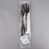 KitchenDine 100 Pack Medium Weight Wrapped Black Plastic Cutlery Pack with Napkin and Salt/Pepper Packets (Black)