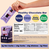 Krack’d Snacks Keto Chocolate Snack Bars - Low Carb, Vegan Chocolate with Almonds and Coconut Caramel - Gluten Free, Sugar Free (Dark Chocolate Aloha