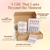 3dRose Candy Cane Christmas Gift Set with Mug, Keychain, and Card - Perfect for Holiday Parties and Secret Santa