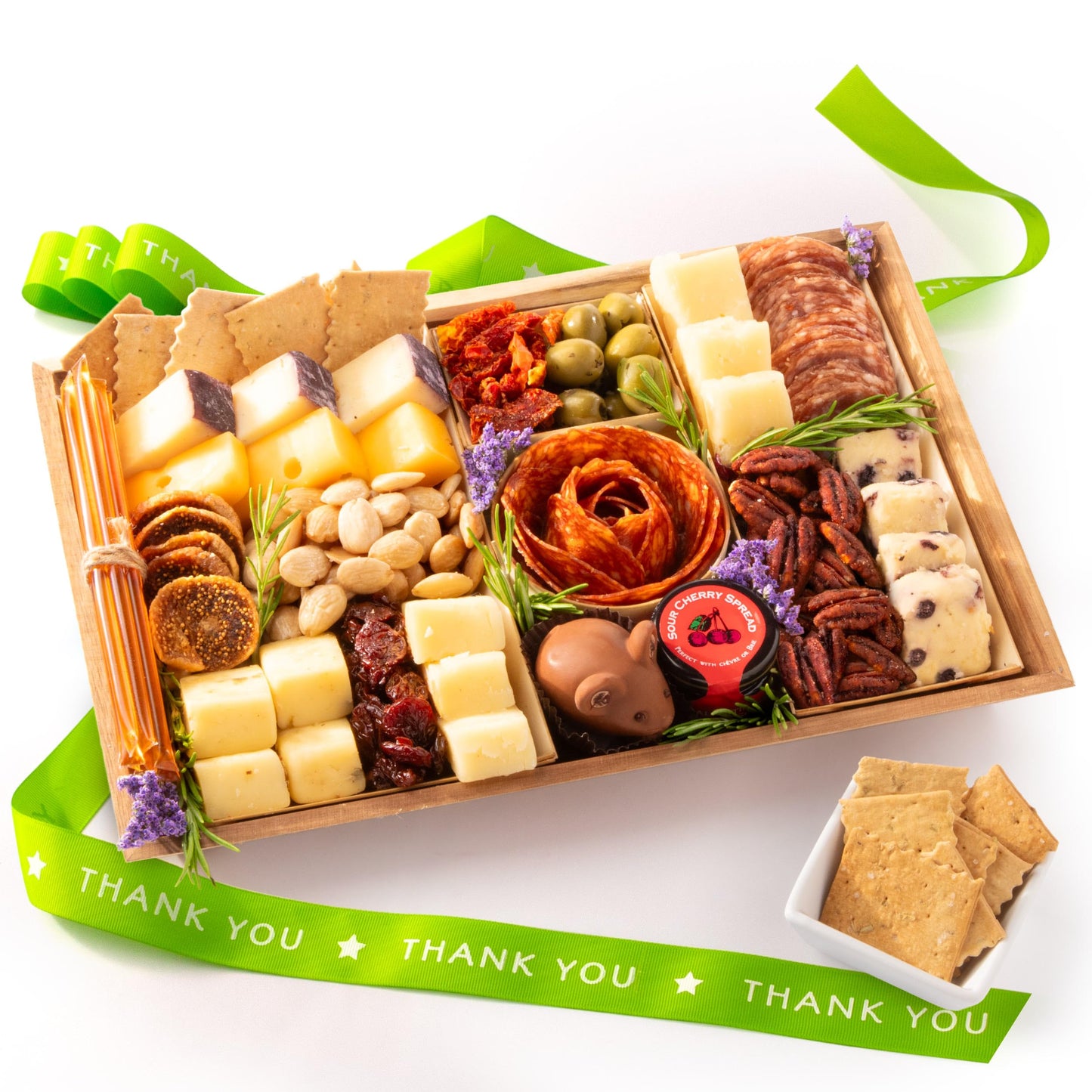 Nibble Charcuterie Thank You Deluxe Board for 4-5, Ready to Serve Charcuterie Board
