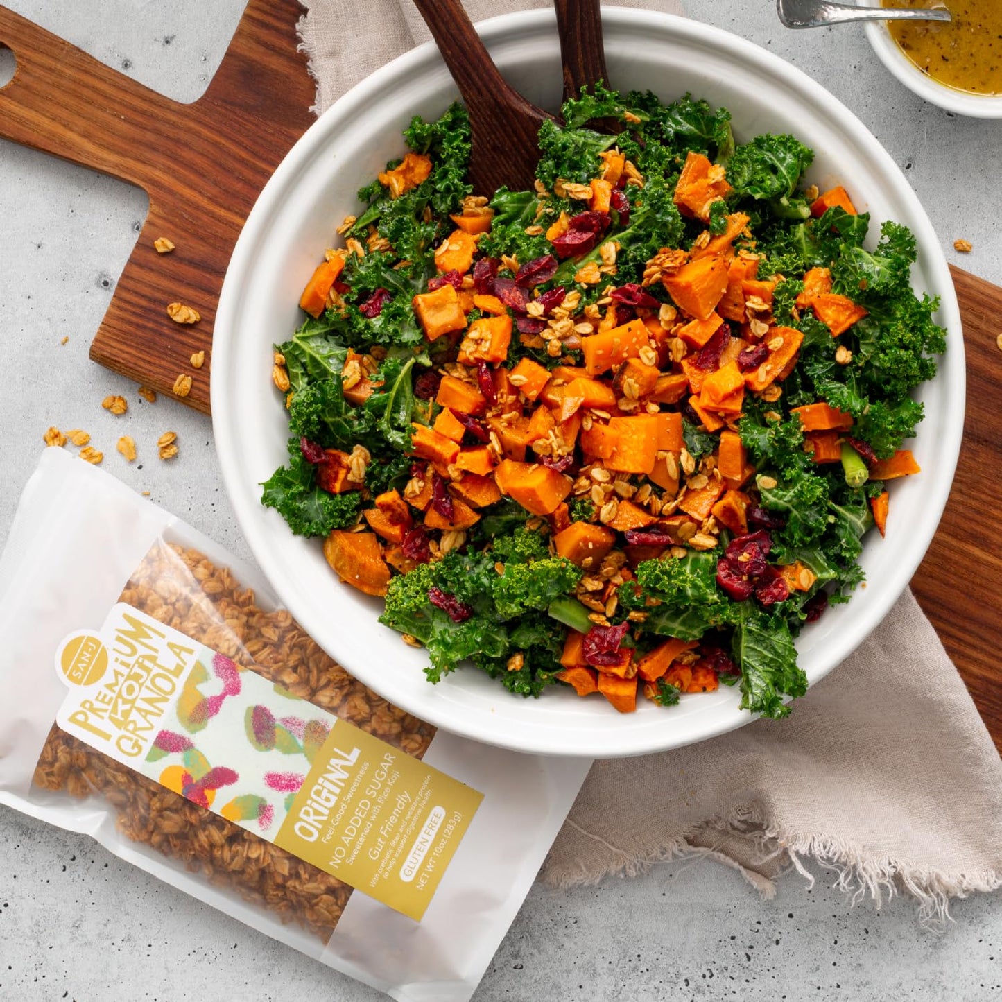 San-J Koji Granola - Original - Gluten Free - Vegan - Gut-Friendly - No Added Sugar - Made With Premium Rice Koji