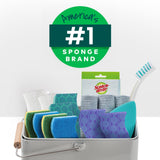 Scotch-Brite Multi-Purpose Kitchen Sponges, 16 Total (4 Packs of 4), Highly Absorbent Non-Scratch Dish Sponges, Plant-Based Fibers, Dishwasher-Safe