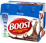 Boost Plus Complete Nutritional Drink Chocolate, 8 Fl Oz (Pack of 1)