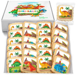 Dinosaur Cookies Individually Wrapped Dino Jurrasic themed Theme Party Favors 24 Pack Bulk for Kids Birthday Party Sugar Cookie T-Rex
