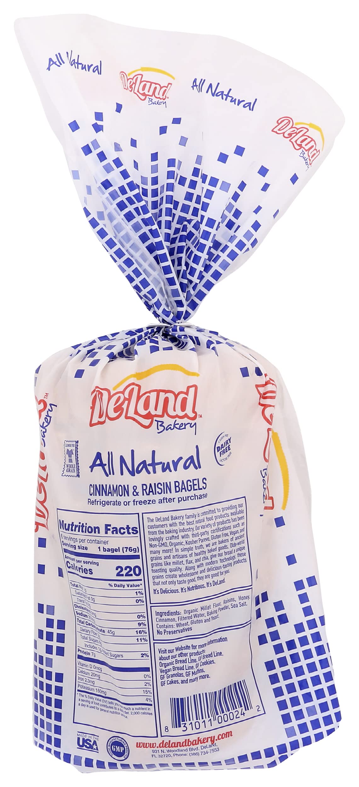 Deland Bakery Raisin Bagels, 16 OZ
