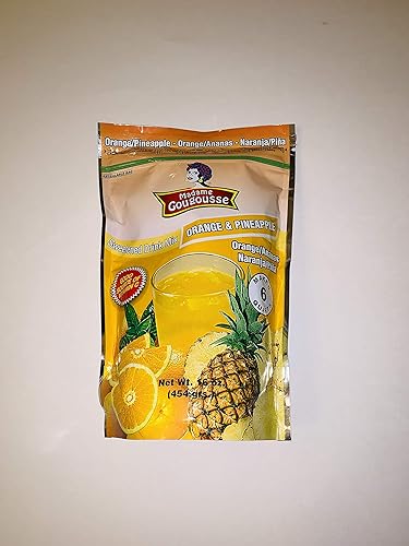 Madame Gougousse Orange & Pineapple Sweetened Drink Mix, 16 Ounce Resealable Pouch