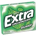 Wrigley Single Serve Extra Spearmint Gum - 15 Piece, 10 per pack -- 12 packs per case.