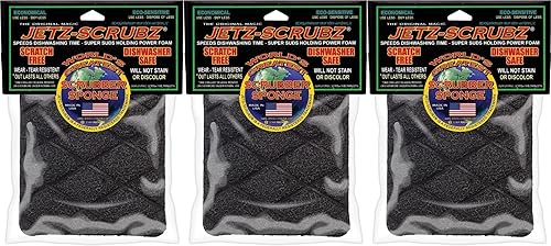 The Original Magic Jetz Scrubz J27 Scrubber Sponge Rectangle, Pack of 3