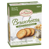 La Panzanella Garlic and Parmesan Bruschetta Crackers - Italian-inspired Toasts, For Soups, Dips, Spreads or Snacks, 4.23oz (120g)