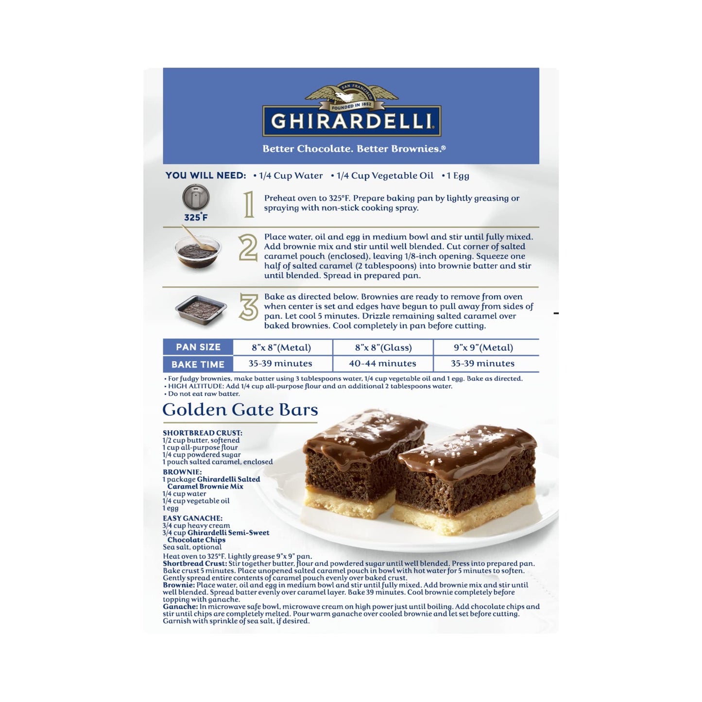 GHIRARDELLI Salted Caramel Premium Brownie Mix, 16 Oz