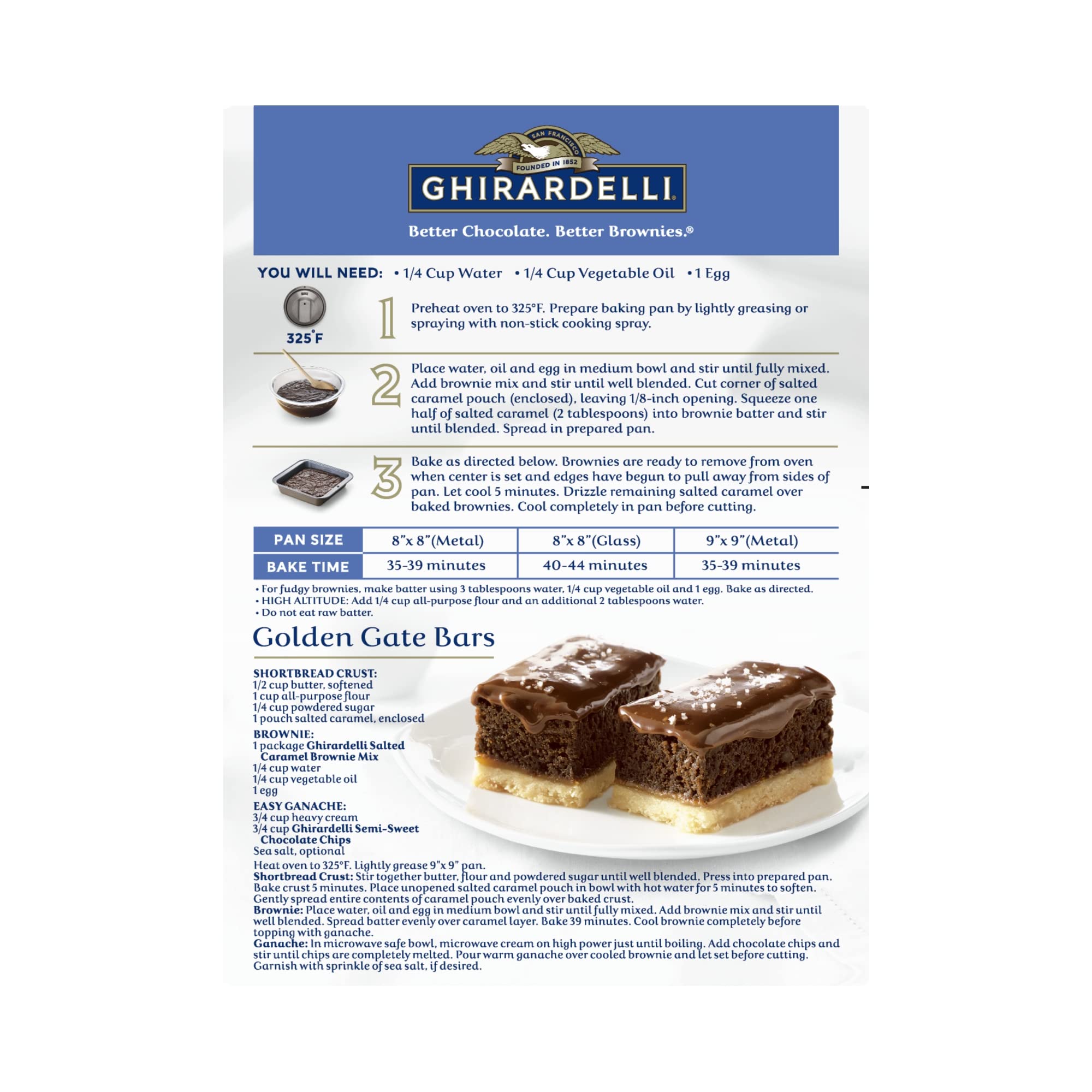 GHIRARDELLI Salted Caramel Premium Brownie Mix, 16 Oz