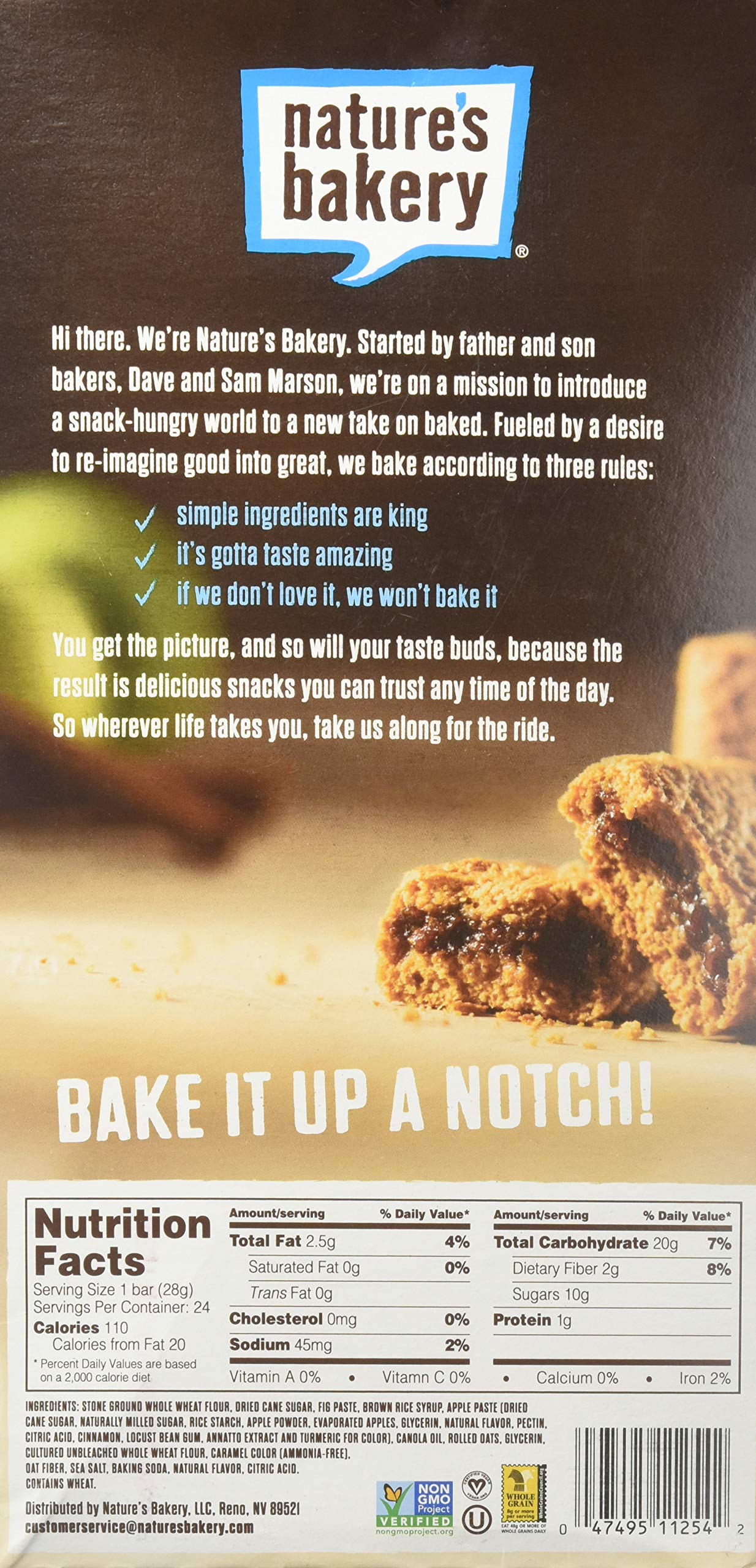 NATURES BAKERY BAR FIG WW APPLE CINNAMON, 2 OZ, PK- 12
