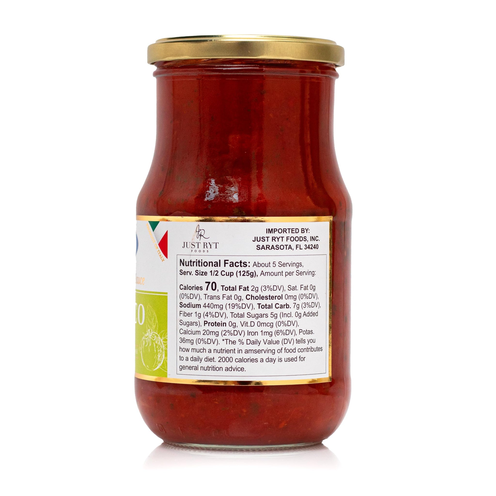 Giusto Sapore Traditional Italian Pasta Sauce 24oz - All Natural Non GMO Italian Premium Gourmet Brand - Made in Italy and Family Owned (Tomato