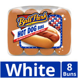 Ball Park White Hot Dog Buns, 8 count, (1.75 oz each), Kosher Hot Dog Buns, 14 oz Bag