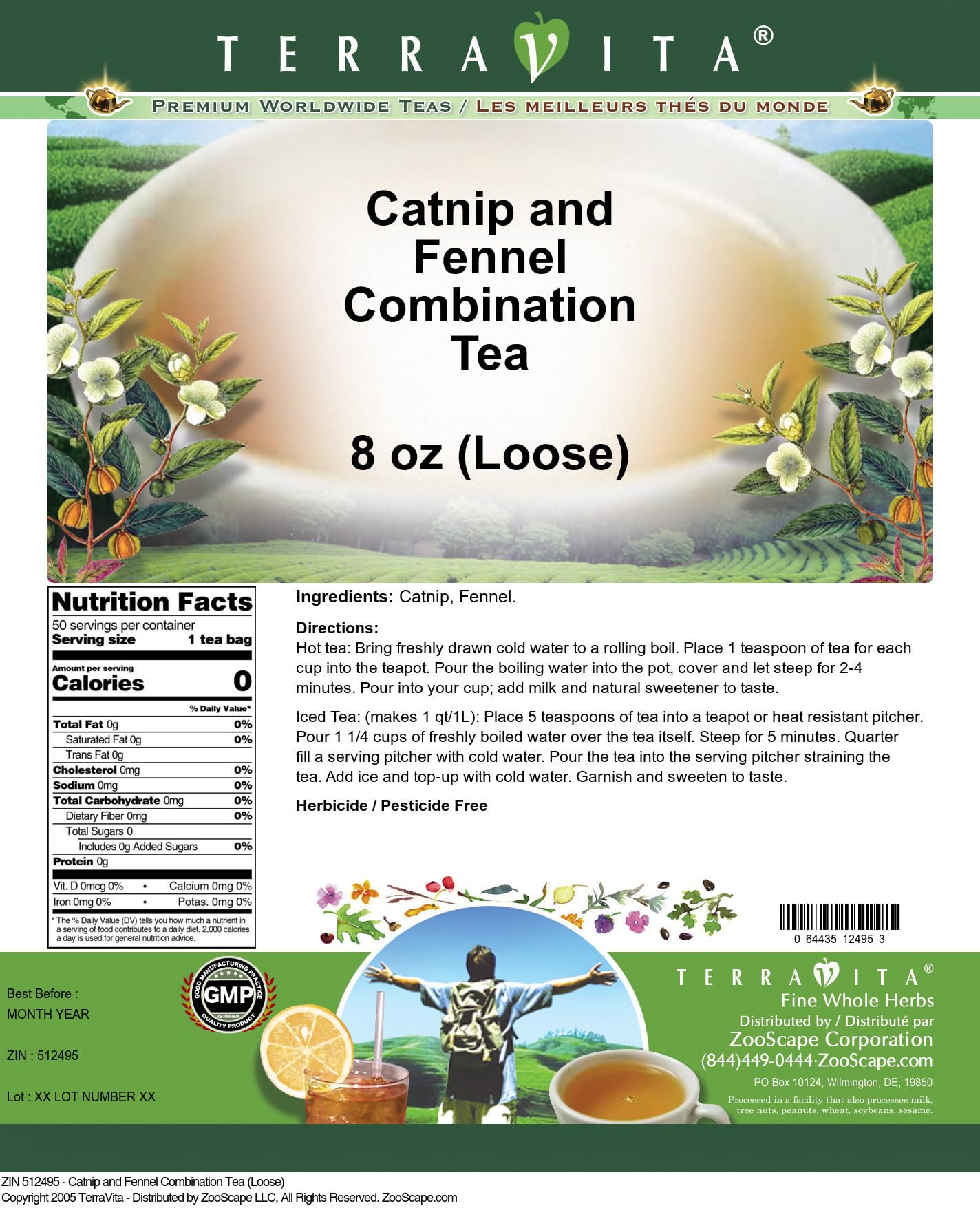 Catnip and Fennel Combination Tea (Loose) (8 oz, ZIN: 512495) - 3 Pack
