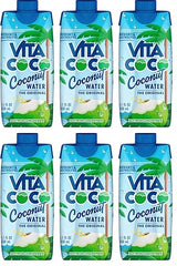 Coconut Water, Original Natural Hydrating Electrolyte Beverage, 11.1 fl oz, 6 Count - Ideal for Halloween Baskets, Healthy Drinks, Pantry Staples