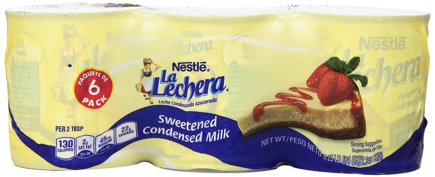 Nestle La Lechera Sweetened Condensed Milk, 6 Count