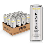 Naked Sparkling Energy Drink - Lemonade, Organic Caffeine, Organic Lemon Juice, Zero Sugar, No Sucralose, Naturally Sweetened, Clean Energy Drinks