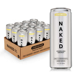 Naked Sparkling Energy Drink - Lemonade, Organic Caffeine, Organic Lemon Juice, Zero Sugar, No Sucralose, Naturally Sweetened, Clean Energy Drinks