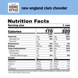 Campbell's Homestyle New England Clam Chowder Soup, 16.3 oz Can