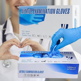 UBLUE 100 Nitrile Gloves, Disposable Gloves 4 MIL, Medical Examination, Non-Sterile, Powder Free, Latex Free Box of 100 Small, UW8284, Small 4mil